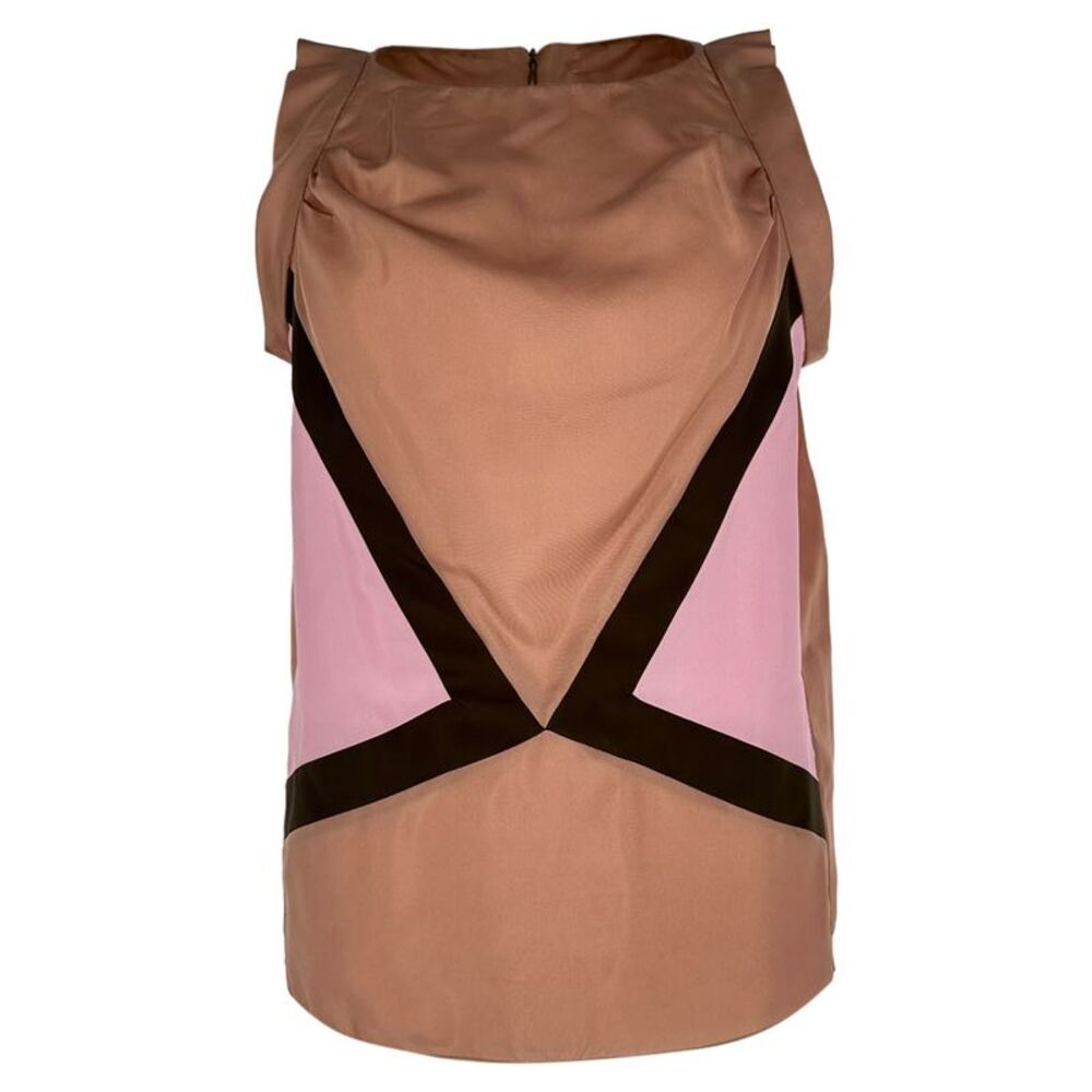 Marni Colorblock Sleeveless Top in Multicolor Silk